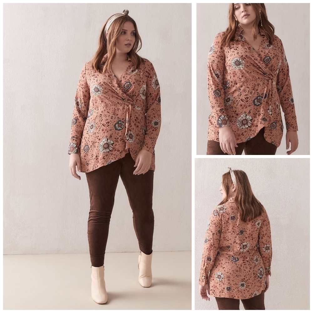 Addition Elle Faux Wrap Tunic Size 2X